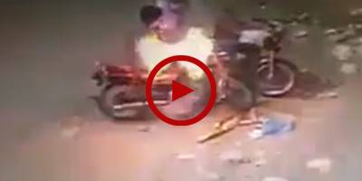 Man saved miraculously as electric wire falls on him
