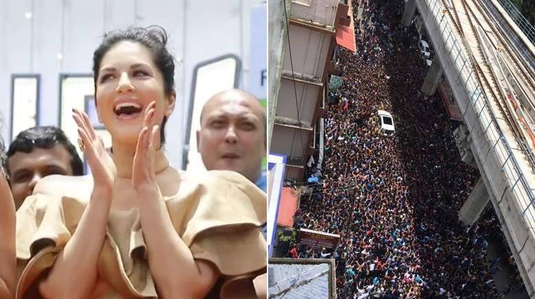 Thousands horde Kochi's streets to catch a glimpse of former porn star Sunny Leone