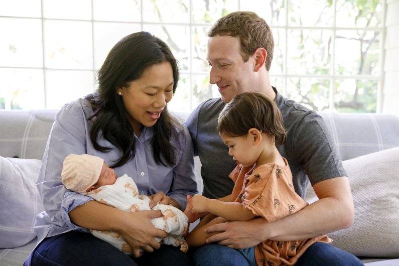 Mark Zuckerberg & Priscilla Chan celebrate birth of second daughter