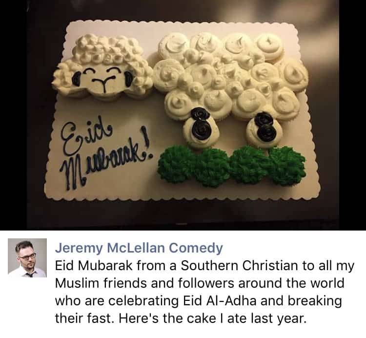 Our favourite 'Pindi Boy' Jeremy McLellan wished Muslims a happy Eid on his Facebook!