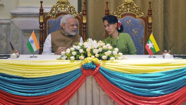 Suu Kyi lauds PM Modi for siding with Myanmar, hopes to make joint effort for Rohingya crisis
