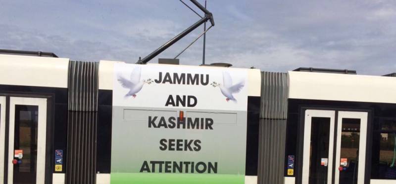 Banners calling for liberation of Kashmir, other Indian states pop up in Geneva