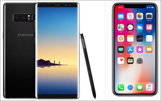 Samsung Note 8 and iPhone X: So close yet quite apart