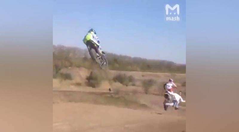 Man dies after being hit by motocross bike while attempting to run across track