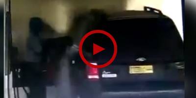 Car catches fire during refilling