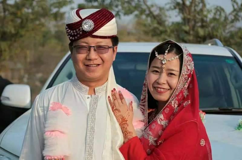 Chinese couple holds marriage in line with Pashtun culture