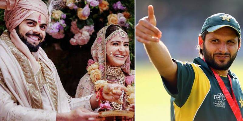 5 Pakistani cricketers wished Virushka on their wedding, but only Shahid Afridi got a response