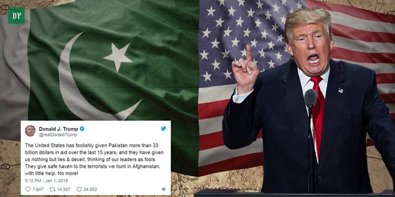 Trump attacks Pakistan in first tweet of 2018, says US got 'lies' for aid