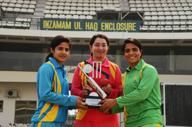 PCB unveils Triangular One Day Women’s Cricket Tournament 2018 trophy