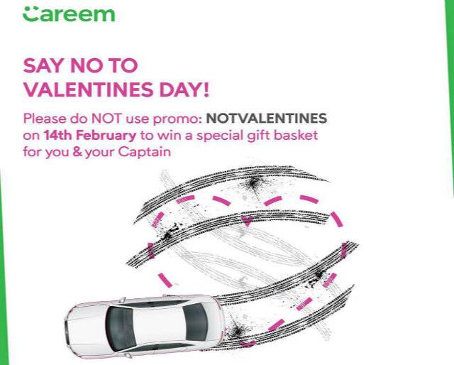 ‘Don’t use NOTVALENTINES promo,’ Careem asks Pakistani customers