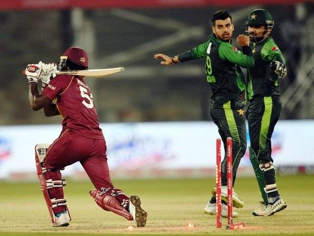 Shadab Khan fined 20 percent of match fee for 'abusive' celebration amid 2nd T20 against WI