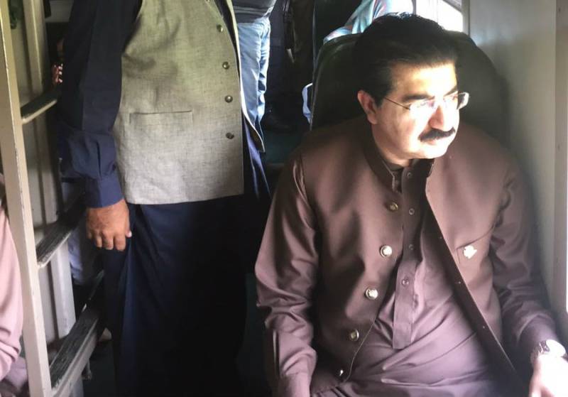 Sadiq Sanjrani takes first train trip from Islamabad to Lahore as Senate chairman