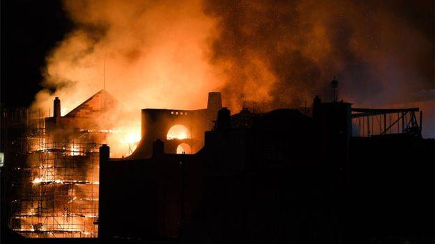 Glasgow’s world-renowned art school ravaged by massive fire