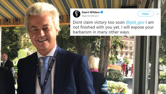 Don't claim victory too soon, I am not finished with you yet: Wilders warns FM Qureshi