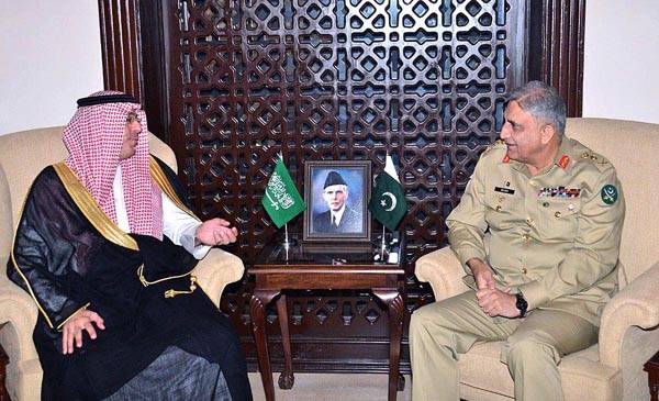 Saudi media minister reaffirms KSA's support to Pakistan in meeting with COAS Bajwa