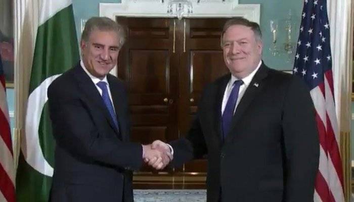 FM Qureshi meets Mike Pompeo, reiterates desire for political settlement in Afghanistan