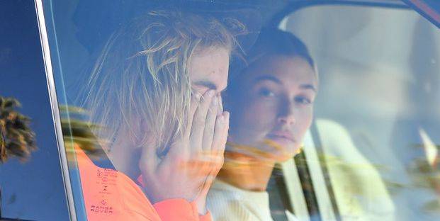 Justin Bieber is seen crying next to Hailey Baldwin after news of Selena Gomez's breakdown shook social media
