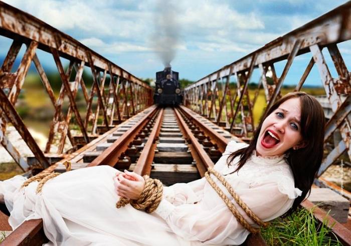 French court approves ad that shows woman tied to a train track