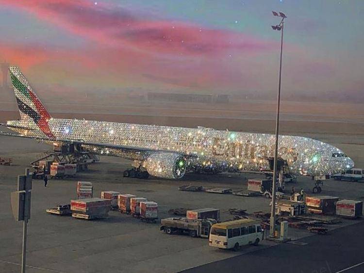 A diamond encrusted Emirates plane is making people go absolutely 'gaga'