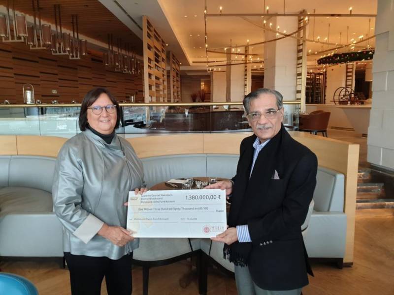 Turkey's Nur Gokman donates Rs1.38m for Pakistan dams fund