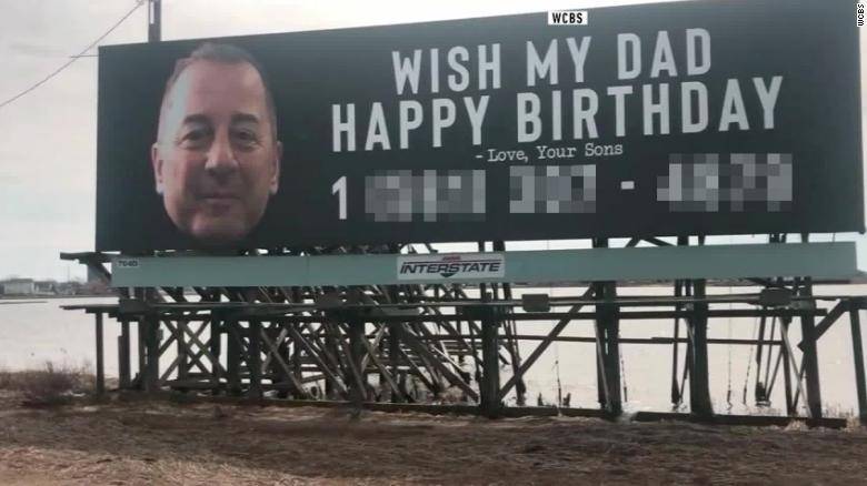 New Jersey citizen gets thousands of birthday wishes after sons play billboard prank