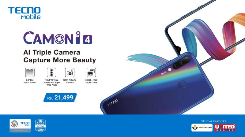 Tecno unveils its long-awaited Camon i4 in Pakistan