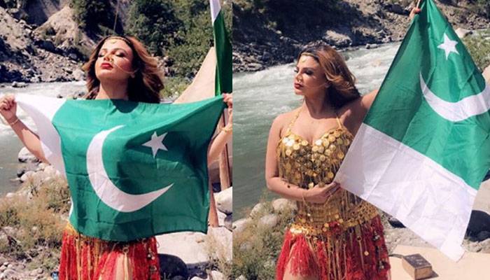Fans upset as Rakhi Sawant posts pictures holding Pakistani flag