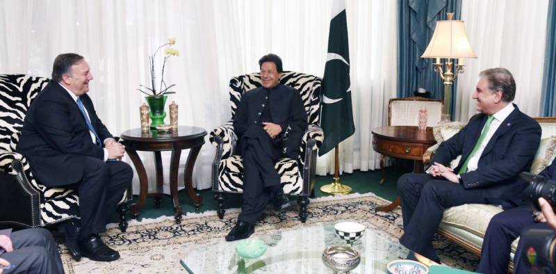 Secretary Pompeo calls on PM Imran Khan in Washington