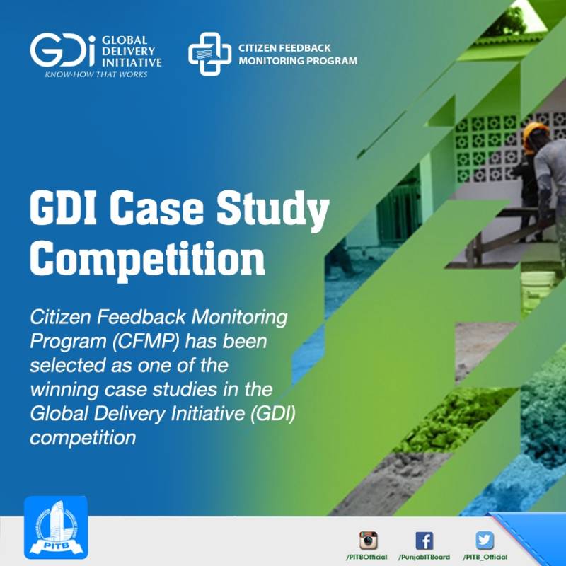 Punjab's Citizen Feedback Monitoring Program wins in the World Bank-GDI case study competition