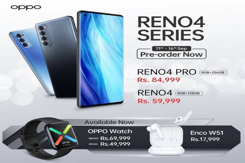 OPPO launches Reno 4 series, OPPO Enco W51 and OPPO Watch in Pakistan, Price, Specifications 