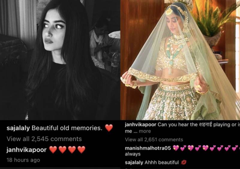 Sajal Aly and Janhvi Kapoor send each other love on Instagram 