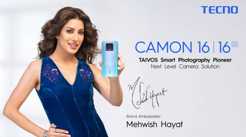 Tecno's ambassador Mehwish Hayat brings new photography phone CAMON 16