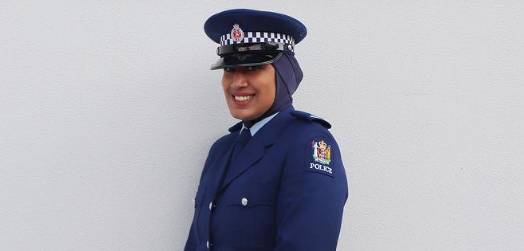  Zeena Ali becomes New Zealand's first police constable to wear hijab as part of her uniform