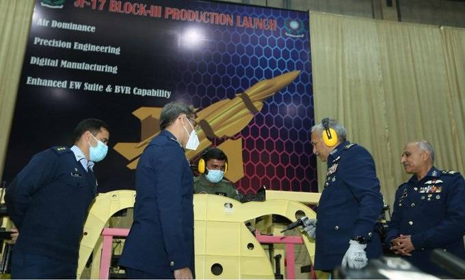 Pakistan Air Force chief inaugurates JF-17 Block-III production by installing first rivet (VIDEO)