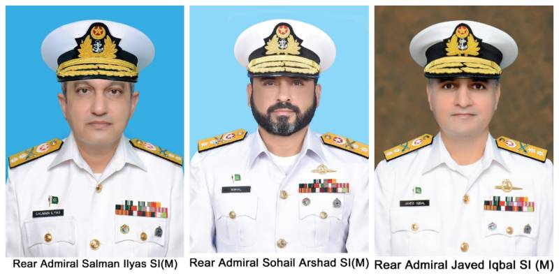 Three officers of Pakistan Navy promoted to rear admiral