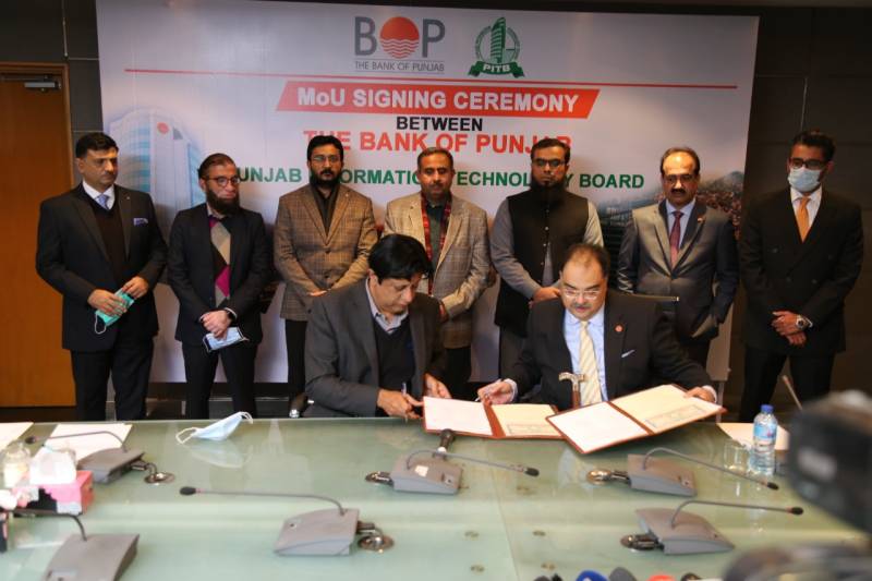 PITB-BOP ink MoU to set up citizen facilitation booths at e-Khidmat Centers across Punjab