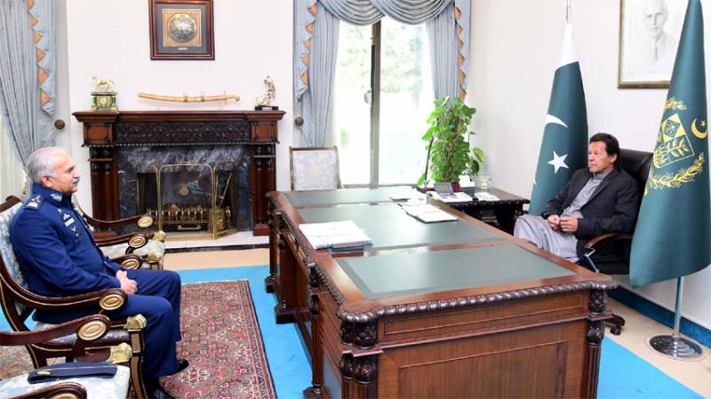 Air chief meets PM Imran to discuss PAF matters