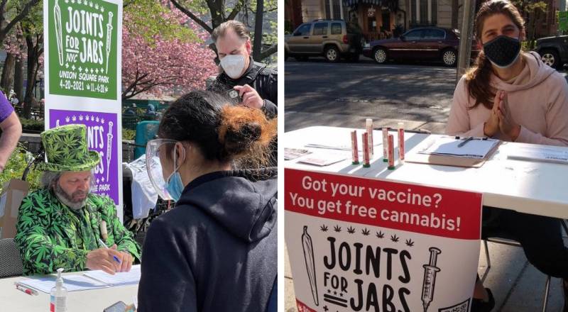 'Joints for jabs': Activists distribute free marijuana to vaccinated New Yorkers