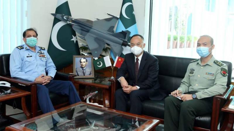 Chinese ambassador calls on Pakistan Air Chief 
