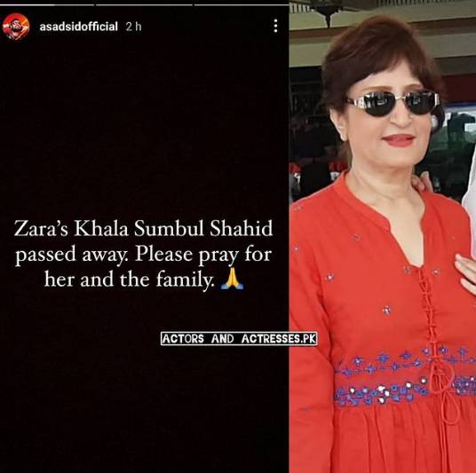 Bushra Ansari s sister Sumbul Shahid loses battle to COVID 19 