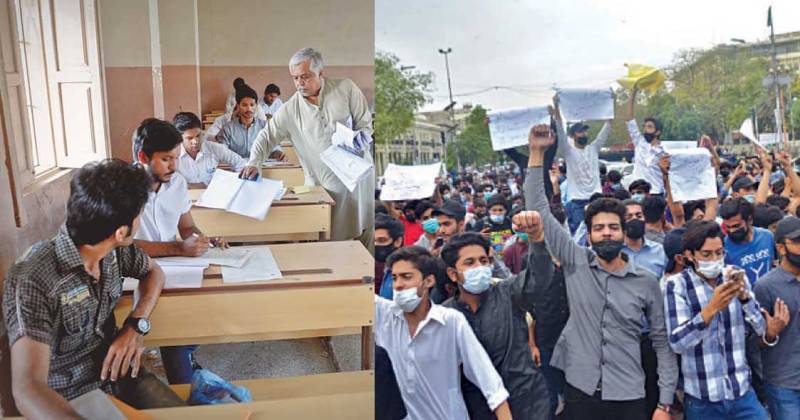 Countrywide students protest against board exams in Pakistan