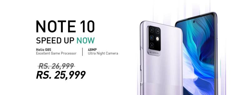 Infinix launches NOTE 10, Price, Specifications, Sale info