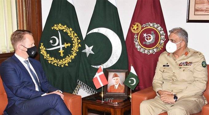 Denmark FM meets COAS Bajwa, appreciates Pakistan’s role in regional stability