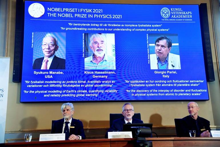 Trio of scientists win Nobel Prize in physics 2021 for climate work