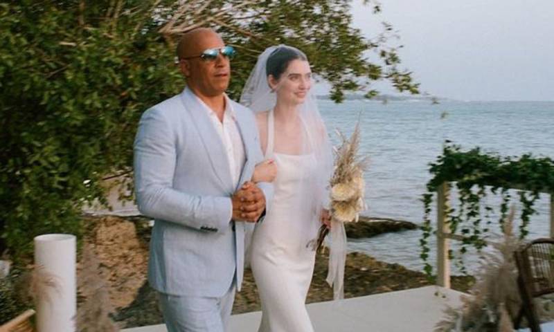 Vin Diesel walks Paul Walker's daughter down the aisle at her wedding