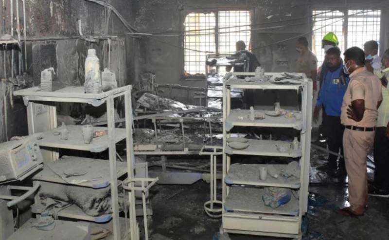11 Covid-19 patients killed in Indian hospital fire