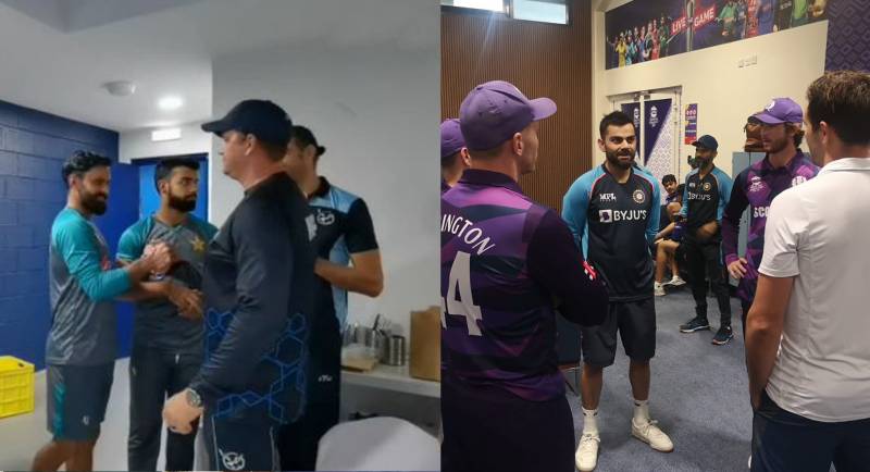 ‘Copycats?’ – Team India follow in Pakistan's footsteps, visit Scotland's dressing room after T20 WC match