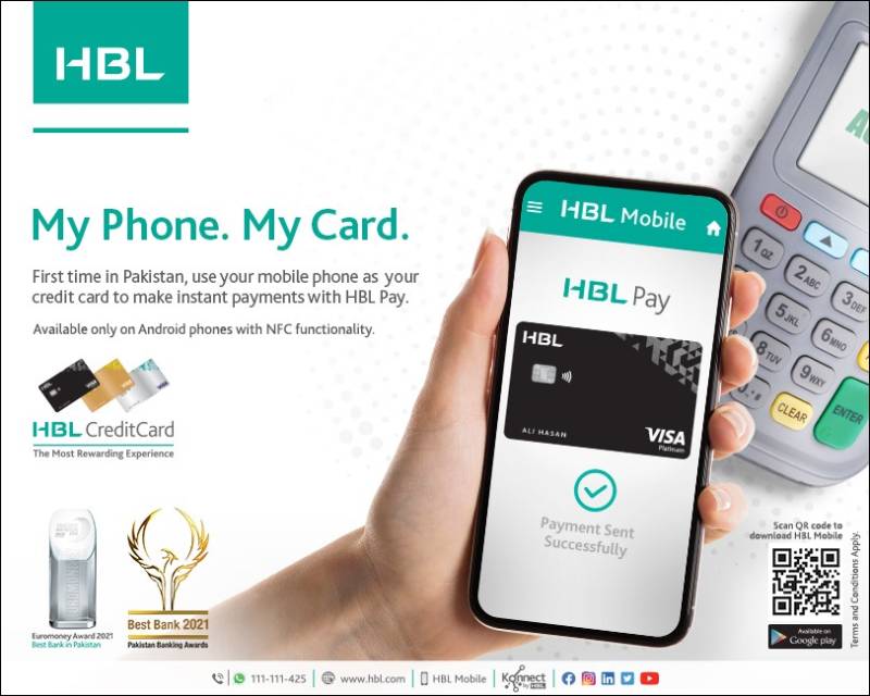 HBL launches Pakistan’s first credit card transactions via mobile through HBL Pay 