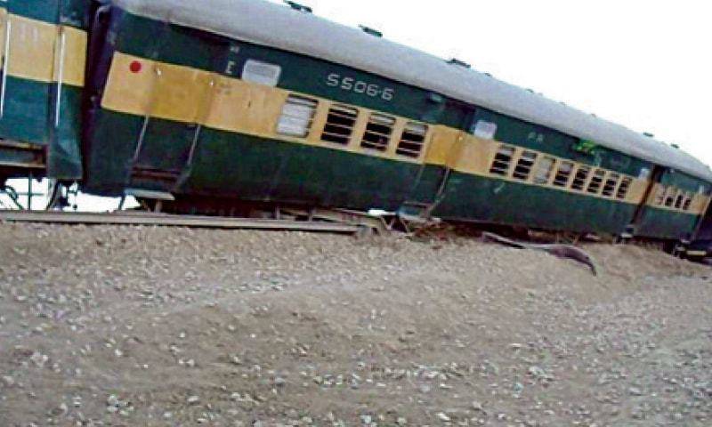 Six injured as train coaches derail near Noshehro Feroze