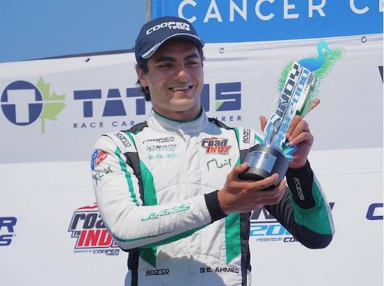 Enaam Ahmed becomes first Pakistani to bag top podium in American racing competition 